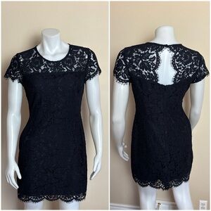 BANANA REPUBLIC - Black Lace Dress. 6 petite. P2P is 19" and is 36" long.